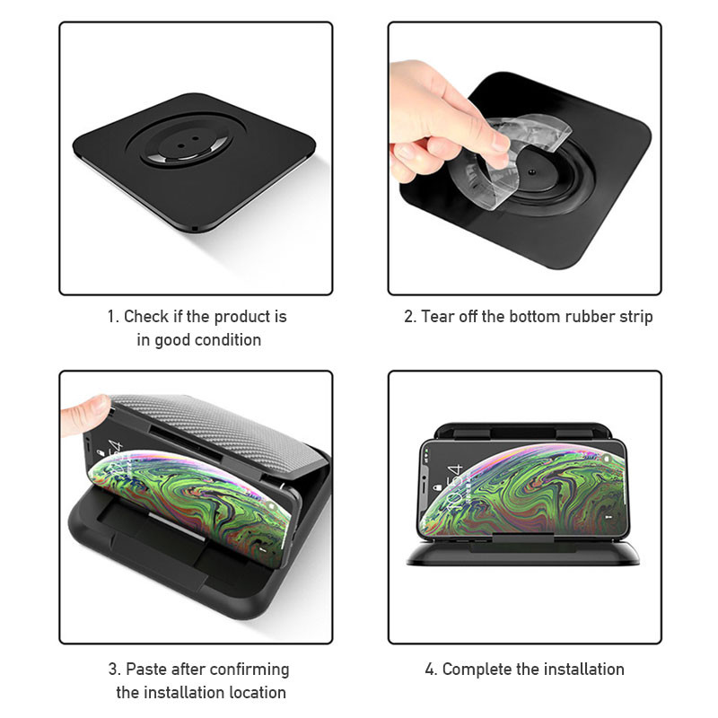 Suport pentru telefon pentru mașină Suport universal pentru telefon pentru bord pentru mașină Ventuză din silicon anti-alunecare Suport reglabil pentru smartphone