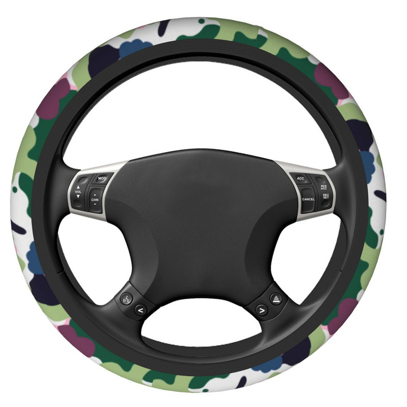 Šarena kamuflažna navlaka za upravljač automobila 38 cm protuklizna ruska šumska zaštita za automobilski upravljač Dodaci za unutrašnjost