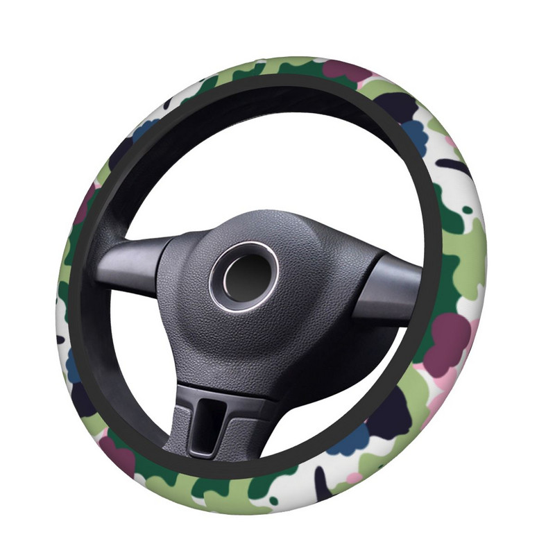 Šarena kamuflažna navlaka za upravljač automobila 38 cm protuklizna ruska šumska zaštita za automobilski upravljač Dodaci za unutrašnjost