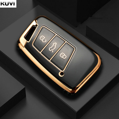 Нов TPU калъф за ключове за кола, чанта за VW Volkseagen Passat B8 Magotan за Skoda Superb A7 Kodiaq Seat Shell Fob