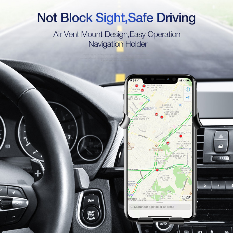 Gravity Auto Držač za telefon za IPhone/Samsung Auto Klip za ventilaciju automobila Nosač za držač mobilnog telefona Stalak za mobitel Dodatna oprema