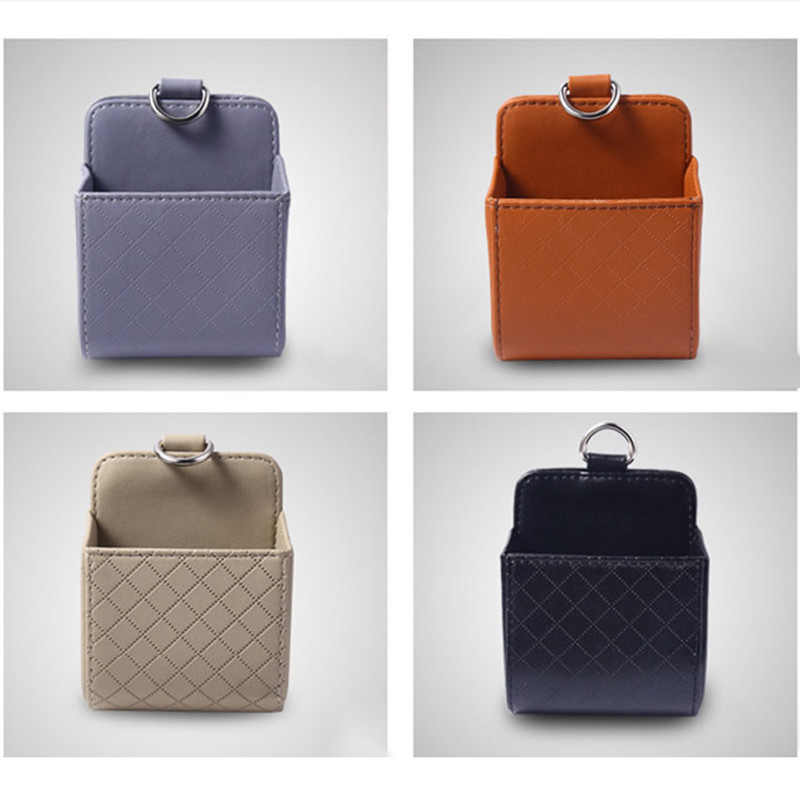 Auto hoiukott Õhutusventiil Armatuurlaud Korralik rippuv PU-nahast organiseerimiskarp Telefon Prillide hoidik Hoiuriiulid Autotarvikud