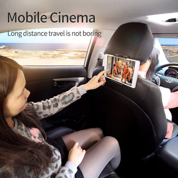 Държач за ipad за таблет за кола Регулируема облегалка на седалката за кола iPad Стойка за кола за ipad за облегалка за глава 360 въртене Държач за монтиране на мобилен телефон