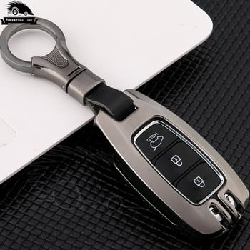 Θήκη κλειδιού αυτοκινήτου από κράμα ψευδαργύρου για Hyundai i30 Ix35 Solaris Azera Elantra Grandeur Ig Accent Santa Fe Verna 2017 2018 Κάλυμμα χωρίς κλειδί