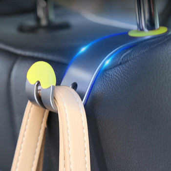 Universal γάντζοι αυτοκινήτου για πορτοφόλια Τσάντες υφασμάτινο παντοπωλείο Auto Headrest Organizer Κρεμάστρα τσαντάκι πίσω καθίσματος αυτοκινήτου 30 kg Ρουλεμάν 2 τμχ