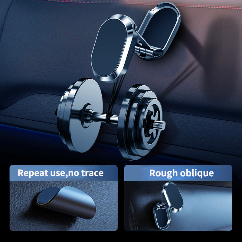 720 Въртяща се нова метална сгъваема магнитна смукателна стойка за телефон в кола Стойка за мобилен телефон Стойка в държач за телефон в кола Поддръжка за монтиране на GPS