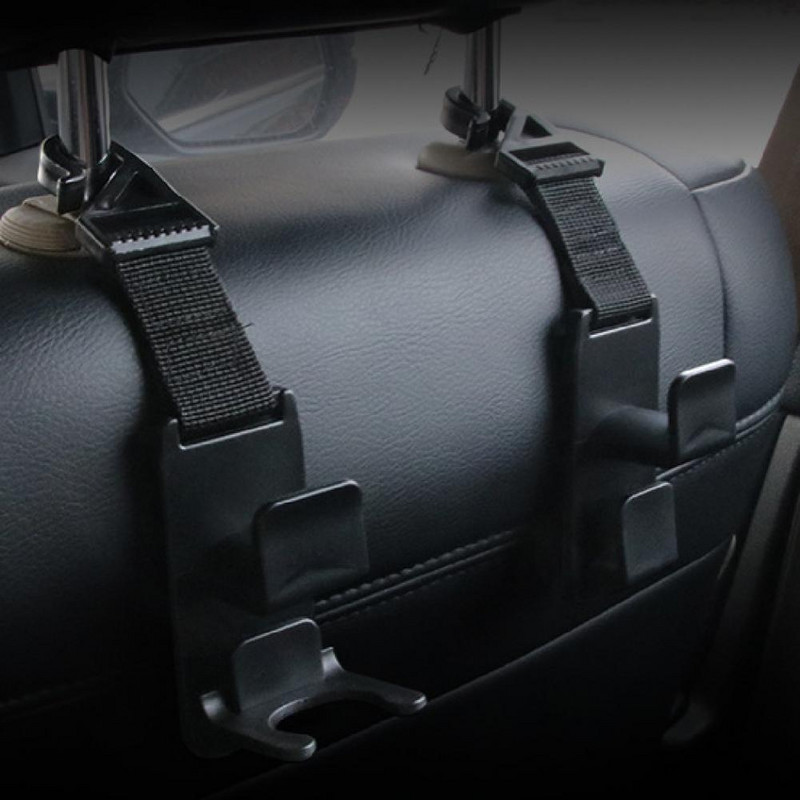 2 vnt. SD-2510 automobilio galinės sėdynės kablys Daugiafunkcis universalus plastikinis vietą taupantis kabliukas pečių krepšiui