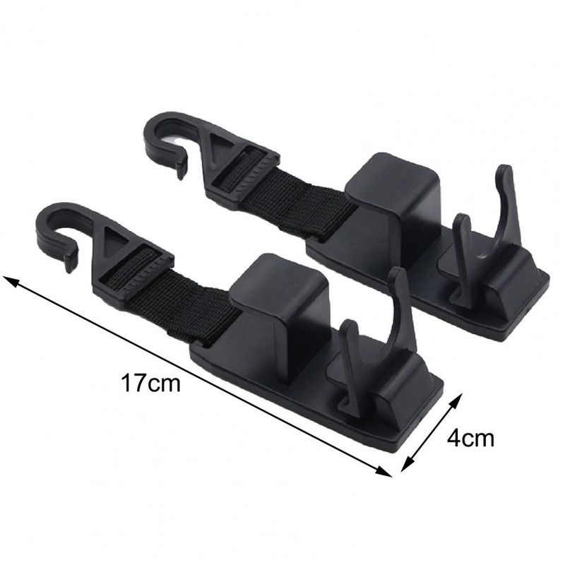 2 vnt. SD-2510 automobilio galinės sėdynės kablys Daugiafunkcis universalus plastikinis vietą taupantis kabliukas pečių krepšiui