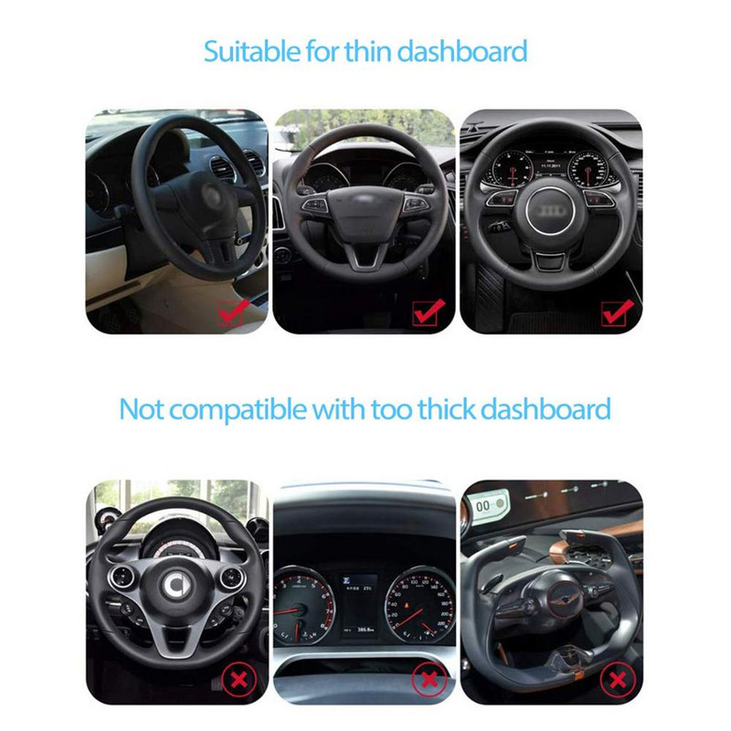 Držač za telefon u automobilu, univerzalna podesiva nadzorna ploča za navigaciju od 360 stupnjeva u automobilu, mobilna podrška, kopča, sklopivi držač, postolje za automobilski telefon