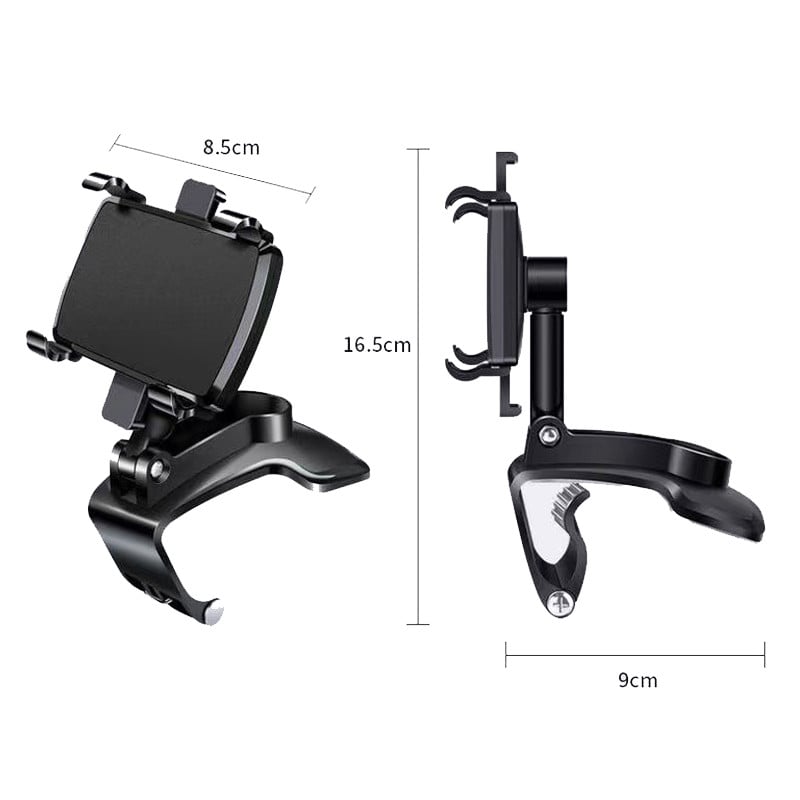 Autós telefontartó univerzális műszerfal Easy Clip csúszásgátló rögzítésű GPS kijelző konzol Állítható teleszkópos autós mobiltelefontartó