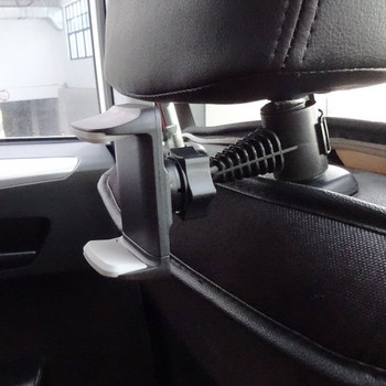 Universal βάση στήριξης προσκέφαλου πίσω καθίσματος αυτοκινήτου Ρυθμιζόμενο 360 μοιρών περιστρεφόμενο iPad κινητό τηλέφωνο Μαύρη βάση στήριξης στο αυτοκίνητο