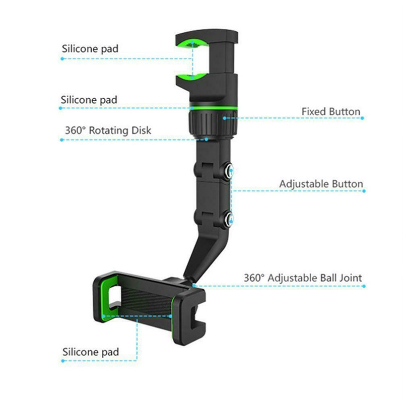 Suport pentru telefon pentru oglindă retrovizoare auto Suport pentru telefon Suport de navigație Gps pentru Suport pentru telefon inteligent cu lățime de 50-100 mm Suport reglabil Nou