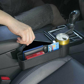 Инструменти за съхранение на кола Черна авто седалка за кола Gap Catcher Filler Organizer Pocket Tidying Box Pocket Drink Holding Stowing SUV Stora D1W3