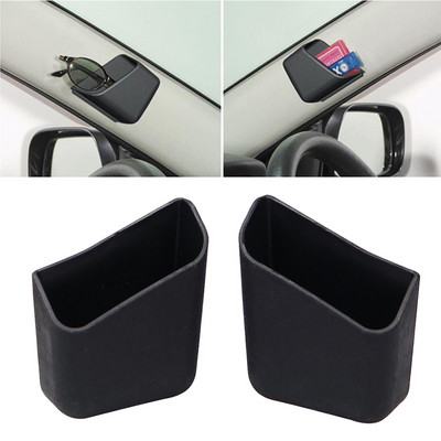 2 buc Negru Universal Car Phone Organizer Geanta de depozitare Cutie tigari Suport ochelari Accesorii Piese Car Styling Universal