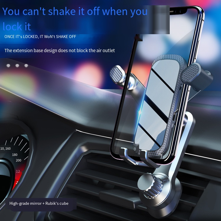 Autós telefontartó Auto Air Outlet Mount 360 Forgatható ütésálló mobiltelefon-állvány kampós klip tartó Xiaomi Huawei IPhone 12 készülékhez