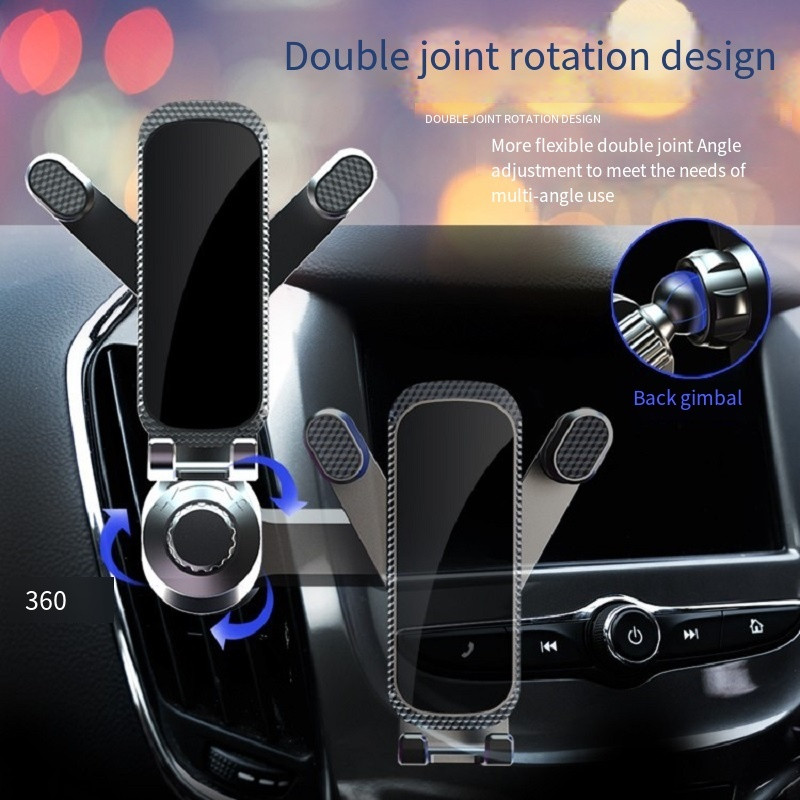 Autós telefontartó Auto Air Outlet Mount 360 Forgatható ütésálló mobiltelefon-állvány kampós klip tartó Xiaomi Huawei IPhone 12 készülékhez