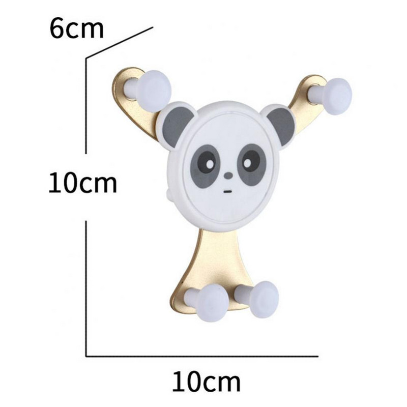 Univerzális Panda autós telefon tartó Gravity autós telefon állvány légtelenítő rögzítő aranyos mobiltelefon GPS autós konzol tartók és tartó
