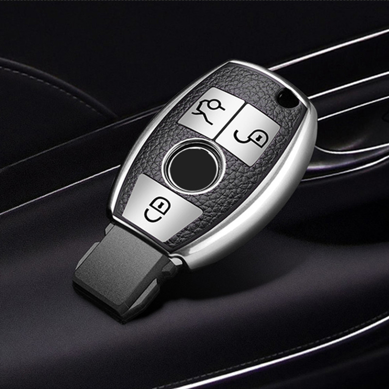 Oda + TPU automobilio rakto dėklo dangtelis, skirtas Mercedes Benz ABCG klasė W221 W204 W205 W176 W251 W463 GLK GLA CLA priedai