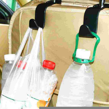 4 τμχ Προσκέφαλο αυτοκινήτου Γάντζοι πίσω Κρεμάστρα αποθήκευσης για τσάντα παντοπωλείου Τσάντα τσάντα τσάντα Ρούχα