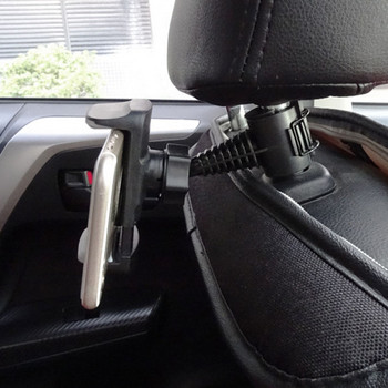 Περιστροφή 360° βάση στήριξης τηλεφώνου αυτοκινήτου Στήριγμα πλάτη καθίσματος αυτοκινήτου για μαξιλάρι αυτοκινήτου Βάση βάσης κινητού τηλεφώνου Tablet Βάση πλάτη καθίσματος Στήριγμα προσκέφαλου