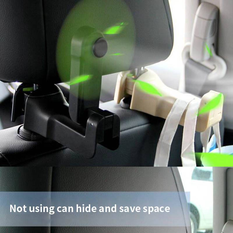 Automobilio galvos atrama Kablys Sėdynės nugaros pakaba Krepšiui Rankinės Piniginės Maisto prekių audinys Nešiojami spaustukai Automobilio kabliukas Ventiliatorius Automobilio interjero stilius