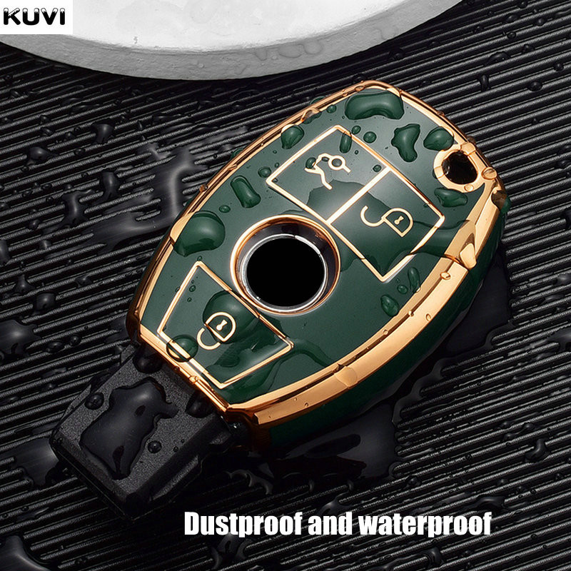 TPU puzdro na diaľkový kľúč od auta, kryt pre Mercedes Benz ACESG triedy GLA CLA GLK GLC W204 W463 W176 W251 W205, ochranný držiak