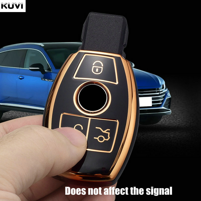 TPU puzdro na diaľkový kľúč od auta, kryt pre Mercedes Benz ACESG triedy GLA CLA GLK GLC W204 W463 W176 W251 W205, ochranný držiak