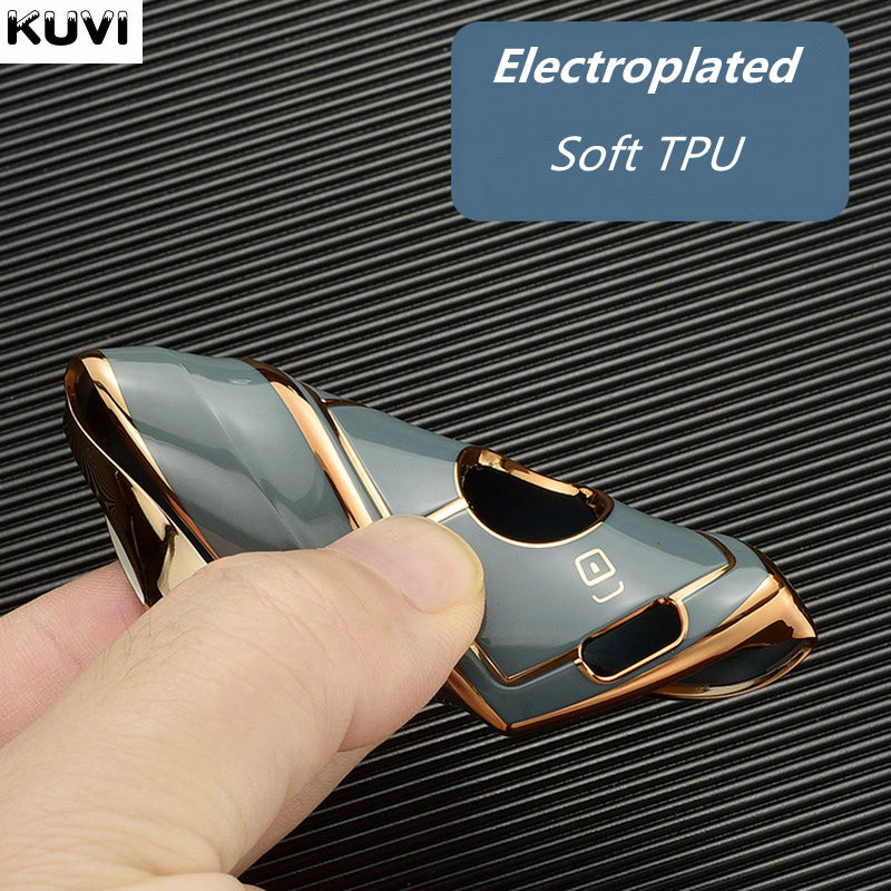 TPU automobilio nuotolinio rakto dėklo dangtelis, skirtas Mercedes Benz ACESG klasės GLC CLE CLA W177 W205 W213 W222 X167 AMG apsauginio laikiklio