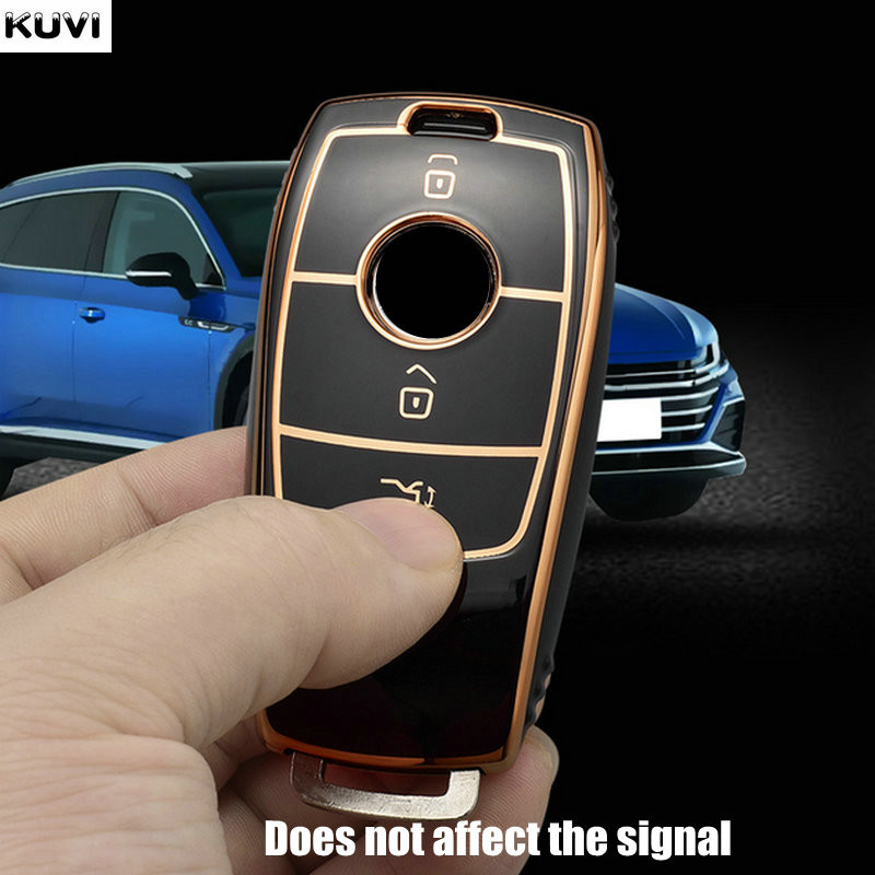 TPU automobilio nuotolinio rakto dėklo dangtelis, skirtas Mercedes Benz ACESG klasės GLC CLE CLA W177 W205 W213 W222 X167 AMG apsauginio laikiklio