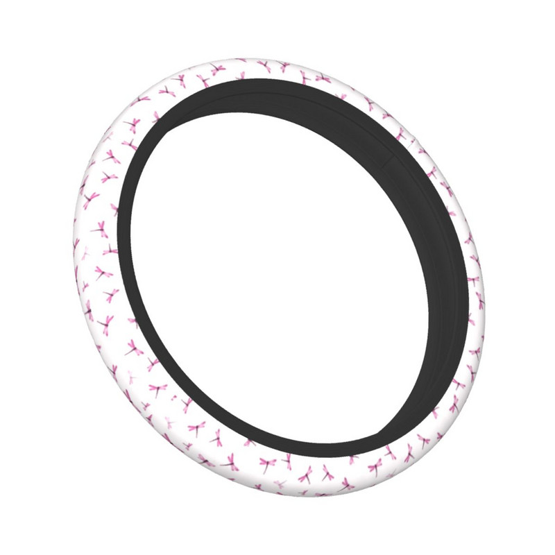 38 cm vairo dangteliai rožinės spalvos laumžirgio vabzdžių mylėtojo minkšta pynė ant vairo dangtelio Elastische automobilių priedai