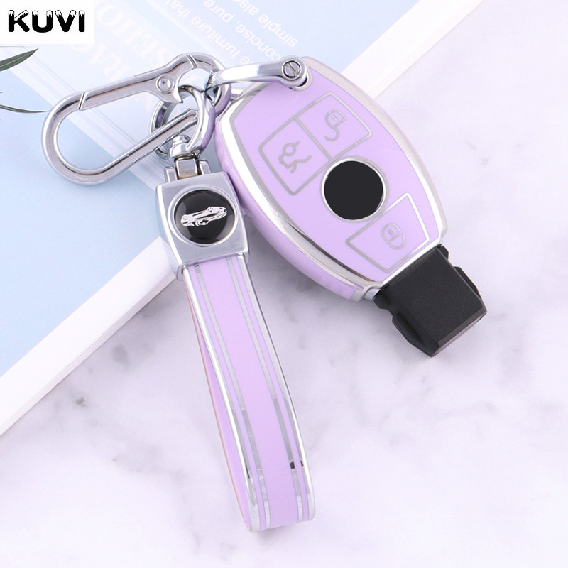 Automobilio rakto dėklo dangtelio dangtelis, skirtas Mercedes Benz ACE GL S GLA GLK CLS klasė AMG W205 W212 W463 W176 X166 raktų pakabuko priedai