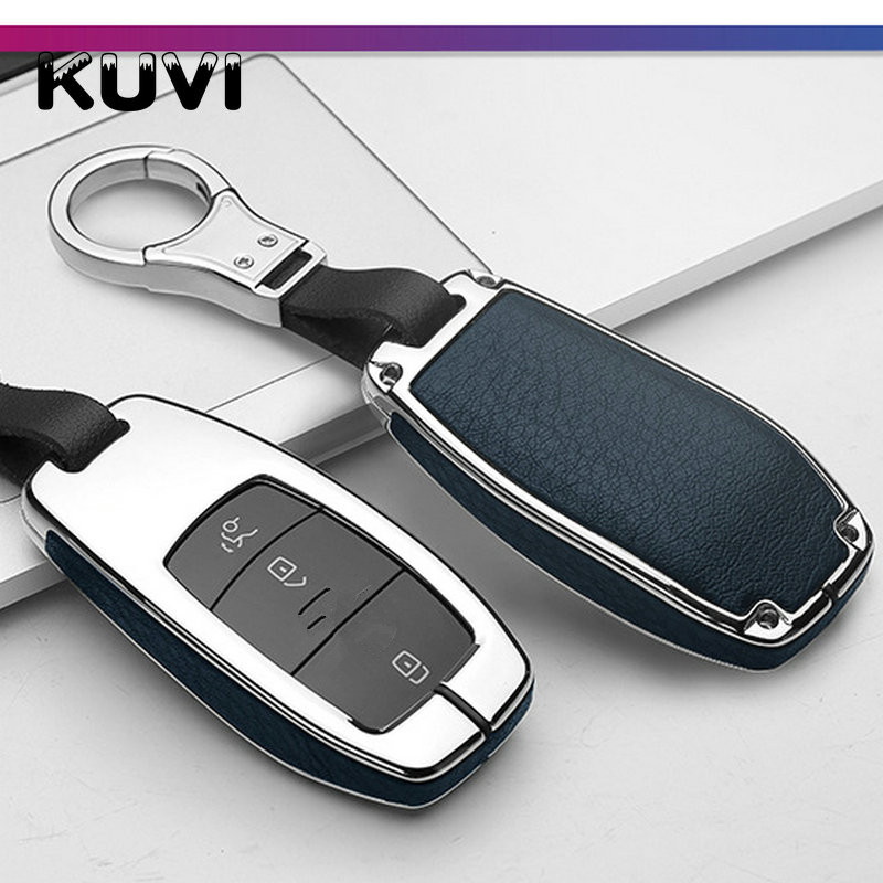 Lengvojo lydinio odinis automobilio raktų dangtelio dėklas Korpuso krepšio apsauginis raktų pakabukas skirtas Mercedes Benz 2017 E klasės W213 2018 S klasės priedams