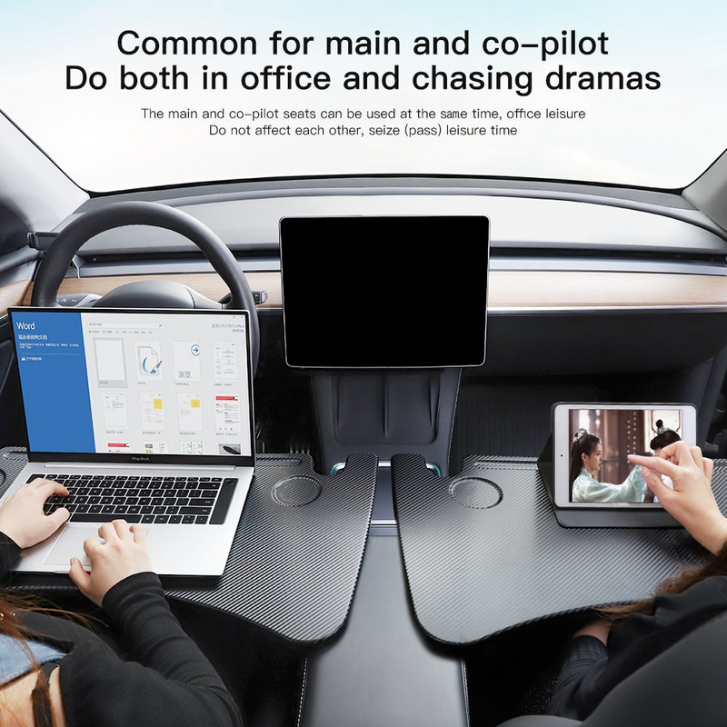 YZ za Tesla Model 3 2021 Stol Stol Upravljač automobila Laptop Ladica za Tesla Model3 2022 ModelY Stol za hranu Prijenosni uredski stol