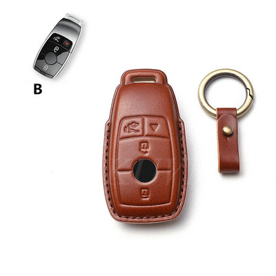 Kožna maska za ključeve automobila Shell Zaštitna torba za Mercedes Benz ACESG GLS klasa W177 W205 W213 W222 G63 X167 Maybach