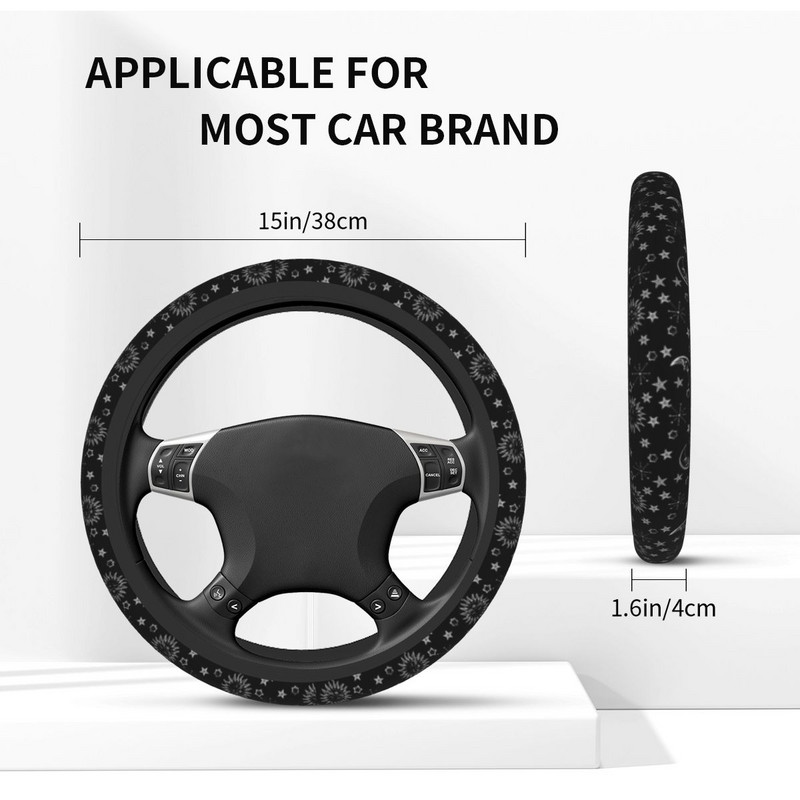 Retor Sun Moon Cool autó kormánykerék burkolata 37-38 elasztikus kormánykerék védőburkolat Elastische Auto Interior Accessories