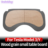 Autóbelső összecsukható számítógéptartó Faszemcsés kis asztallap Laptop Asztal Dekorációs Tartozékok Tesla Model 3 Model Y-hez