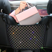 Universal Car Rhinestone Storage Bag Auto Organizer Crystal Leather Seat Car Seat Filler Organizer Αξεσουάρ διακόσμησης αυτοκινήτου για κορίτσια
