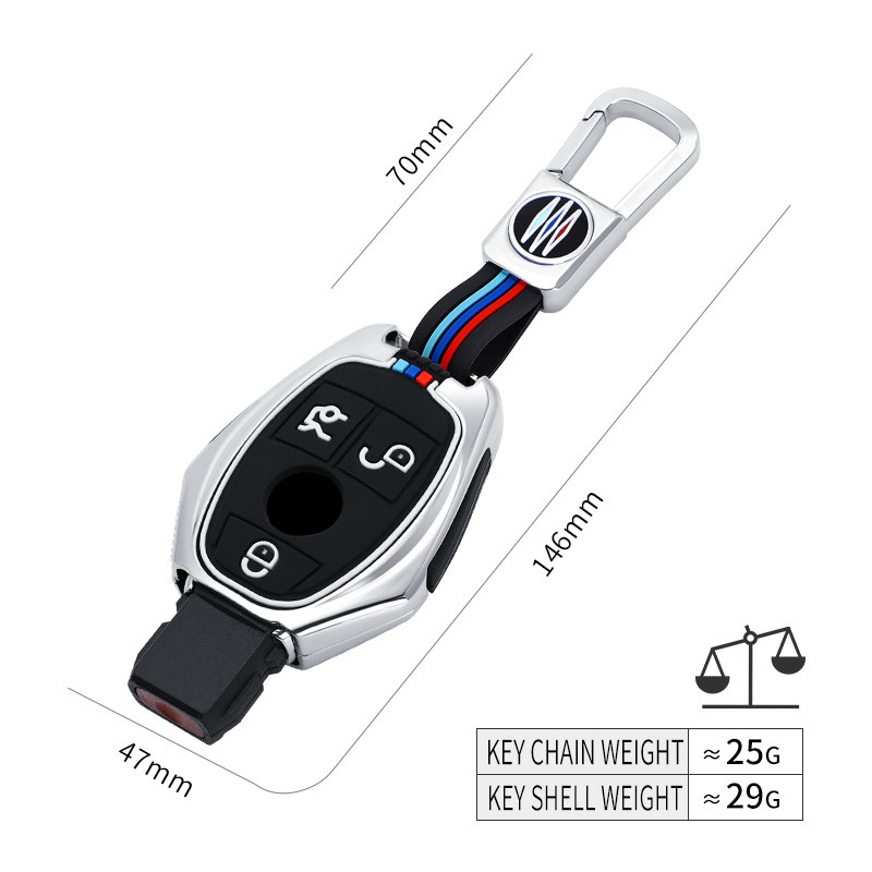 Kućište za ključeve od pocinčane legure Držač školjke za Mercedes Benz ABCE GL S GLA GLK CLS Klasa AMG W204 W205 W212 W463 W176