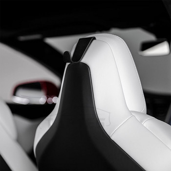 За Tesla Model S/X Столче за кола Облегалка за глава Автомобилна чанта за хранителни стоки Кука Закачалка Портмоне за дрехи Поставка за чанта Органайзер Щипка Интериорни аксесоари