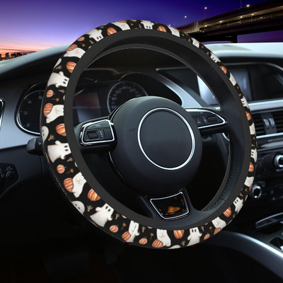 38 cm automobilio vairo dangtelis Helovino moliūgai minkštas pynimas ant vairo dangtelio Automobilio stiliaus automobilių priedai