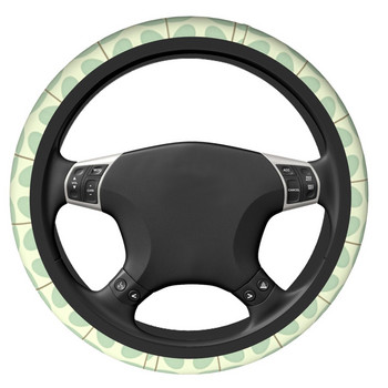 Orla Kiely Car Steering Wheel Cover 37-38 Anti-slip Simplicity Leaf Auto Steering Wheel Protector Оформление на автомобила Автомобилни аксесоари