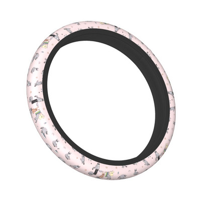 Καλύμματα τιμονιού 38 cm Funny Raccoon Universal Pink Car-styling Elastische Car Accessories