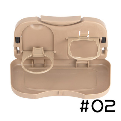 Sulankstomas automobilio galinės sėdynės staliukas, plastikinis gėrimų maisto laikiklis, puodelių laikiklis