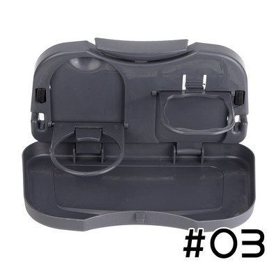 Sulankstomas automobilio galinės sėdynės staliukas, plastikinis gėrimų maisto laikiklis, puodelių laikiklis