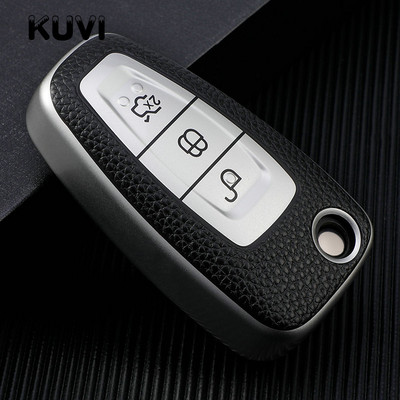 Capac pentru chei din piele de modă pentru mașină, husă pentru telecomandă, pentru Ford Focus MK3 Mondeo Fiesta Kuga ECOSPORT ESCAPE RANGER