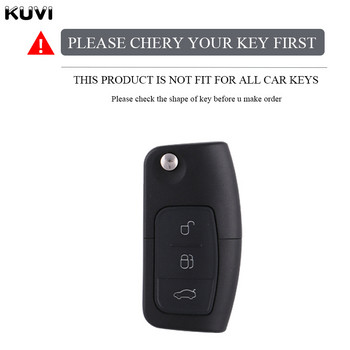 TPU Car Flip Key Case Cover Shell Fob за Ford Focus 2 MK2 Fiesta Mondeo Galaxy Falcon Territory Ecosport Holder Аксесоари