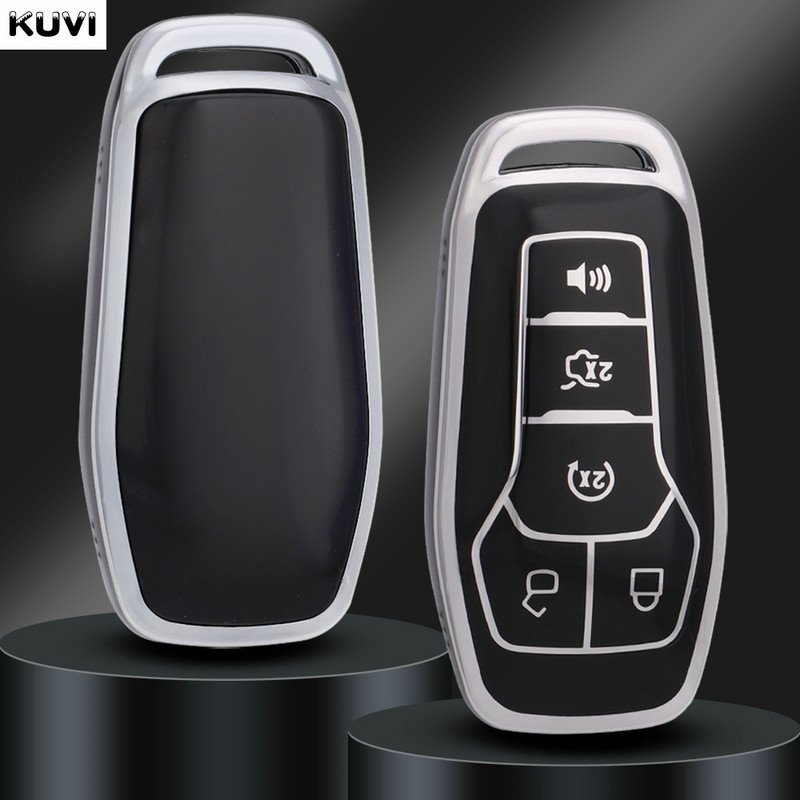 Carcasă inteligentă pentru chei de mașină Shell Fob pentru Ford Fusion Mondeo Mustang F-150 Explorer Edge 2015 2016 2017 2018 Accesorii pentru breloc