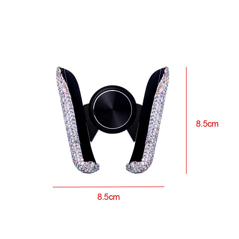 Crystal Diamond univerzális autós telefontartó Bling Rhinestone autós szellőzőnyílásra szerelhető állvány mobiltelefon tartó iPhone-hoz Samsung