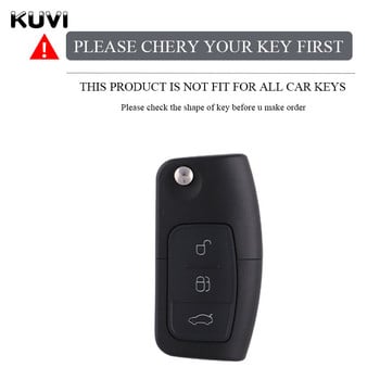 TPU Car Flip Key Case Cover Shell Fob за Ford Fiesta Focus 2 Ecosport Kuga Escape Falcon B-Max C-Max Eco Sport Galaxy Protector