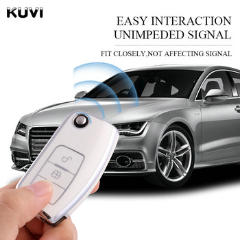 TPU Car Flip Key Case Cover Shell Fob за Ford Fiesta Focus 2 Ecosport Kuga Escape Falcon B-Max C-Max Eco Sport Galaxy Protector